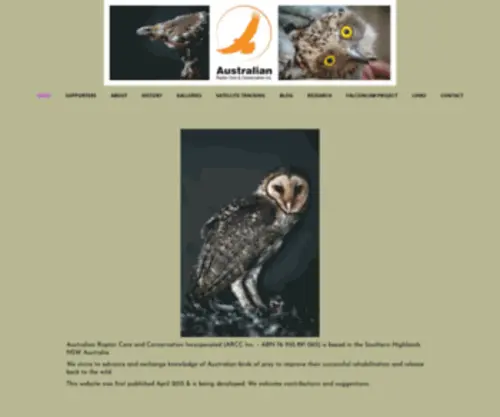 Australianraptorcareandconservation.com(Australian Raptor Care and Conservation Inc) Screenshot
