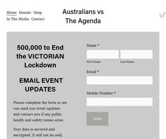 Australiansvstheagenda.org(Australians vs The Agenda) Screenshot