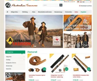 Australiantreasures.com(Didgeridoo onlineshop Australian Treasures) Screenshot
