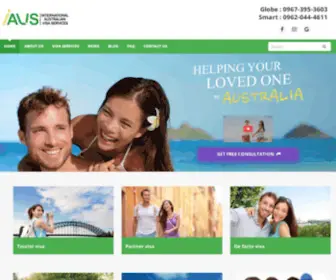 Australianvisaservices.com.ph(Australian Visas and Immigration Services) Screenshot