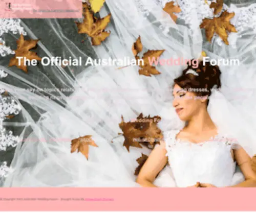 Australianweddingforum.com(The Australian Wedding Forum) Screenshot