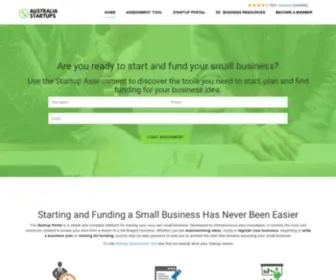 Australiastartups.org(Your small business startup) Screenshot