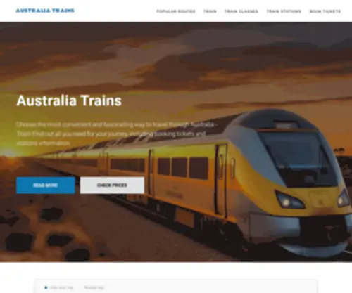 Australiatrains.com(AUSTRALIA TRAINS) Screenshot