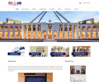 Australiausa.org(Washington DC Australia America Association) Screenshot