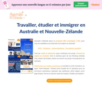 Australienzelande.fr(Travailler, étudier, émigrer en Australie & Nouvelle-Zélande) Screenshot