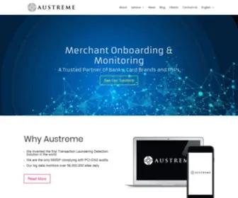 Austreme.com(Merchant Compliance Monitoring & Intelligence) Screenshot