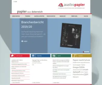Austropapier.at(Vereinigung der Österreichischen Papierindustrie) Screenshot