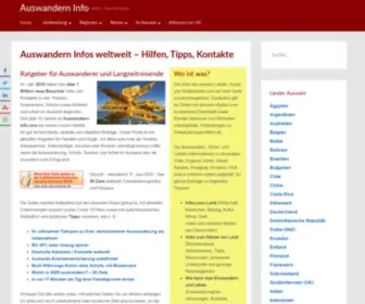 Auswandern-Info.com(Auswandern Infos weltweit) Screenshot