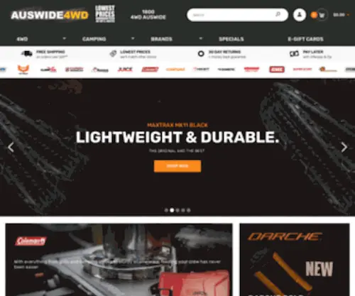 Auswide4WD.com.au(The best 4x4 & Camping gear at the lowest prices) Screenshot