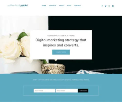 Authenticallysocial.com(Digital Marketing Consulting) Screenshot
