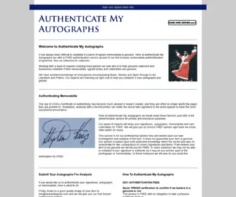 Authenticatemyautographs.info(Authenticatemyautographs info) Screenshot