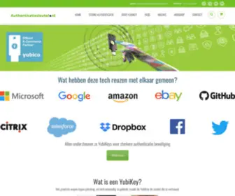 Authenticatiesleutel.nl(YubiKey biedt moderne en veilige 2 factor authenticatie voor Azure AD) Screenshot