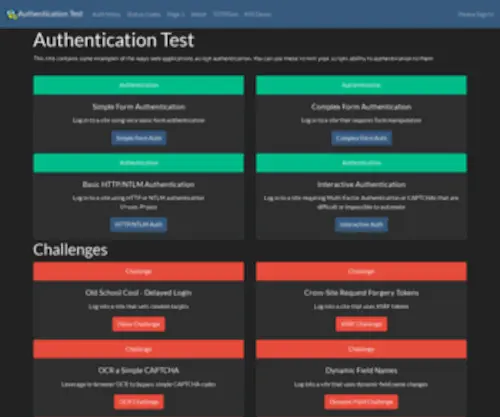 Authenticationtest.com(Authenticationtest) Screenshot