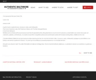 Authenticbaltimore.org(Authentic Baltimore) Screenshot