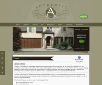 Authenticconstruction.ca(Authentic Construction Ltd) Screenshot