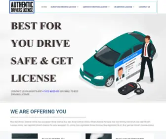 AuthentiCDriverslicense.com(Authentic Drivers License) Screenshot