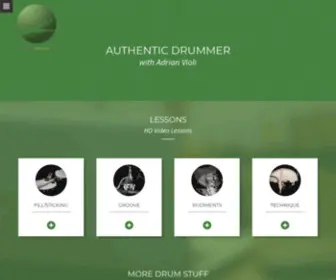 AuthentiCDrummer.com(HD drum lessons with Adrian Violi) Screenshot