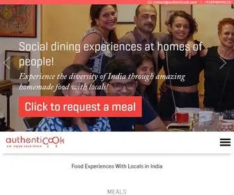 Authenticook.com(Food Experiences With Locals Across India) Screenshot