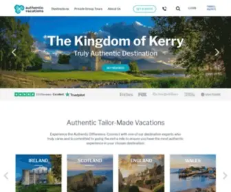 AuthenticVacations.com(Customized Trips Ireland) Screenshot