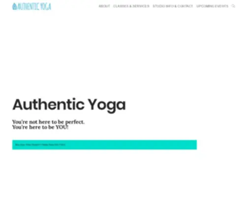 Authenticyogastudio.com(Authentic Yoga Studio) Screenshot