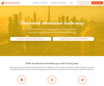 Authentifier.com.au(Document Attestation Made Easy) Screenshot