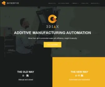 Authentise.com(3D printing management software) Screenshot