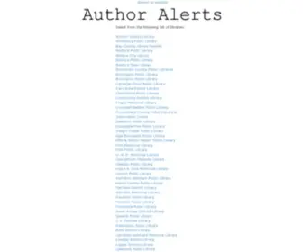 Authoralerts.org(Author Alerts) Screenshot
