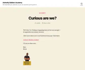 Authoritybuildersacademy.com(We help build your authority so you can sell what you're great at) Screenshot