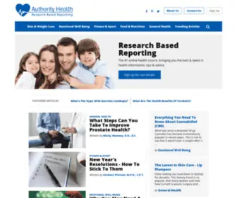 Authorityhealth.com(Health Information and Advice Based on Research) Screenshot