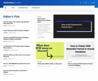 Authorityhunter.com(Authority Hunter) Screenshot