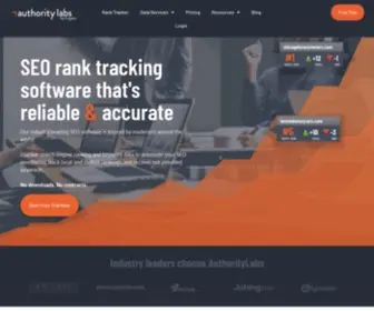 Authoritylabs.com(SEO Rank Tracking Software and API) Screenshot