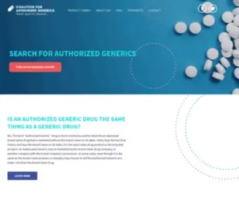 Authorizedgenericmedicines.org(The Coalition of Authorized Generics) Screenshot