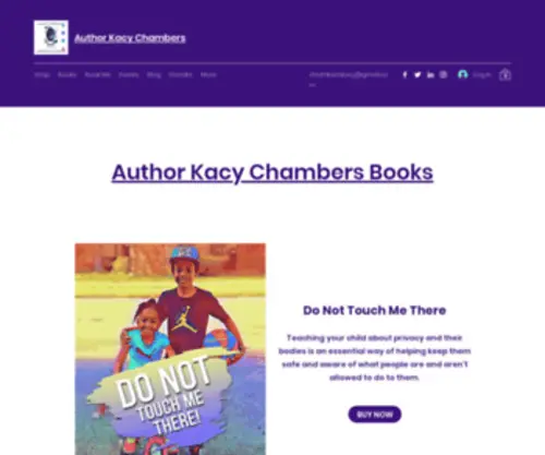Authorkacychambers.com(Children's Books) Screenshot