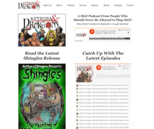 Authorsanddragons.com(Authors and Dragons) Screenshot