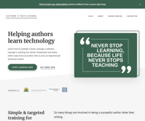 Authorstechschool.com(Author's Tech School) Screenshot