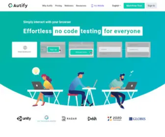 Autify.com(Leading AI) Screenshot