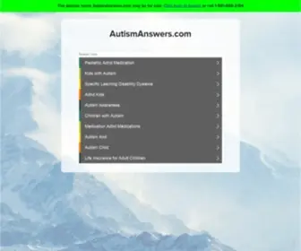 Autismanswers.com(Autismanswers) Screenshot