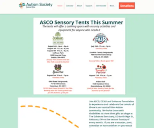 Autismcentralohio.org(ASCO) Screenshot