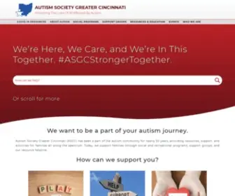 Autismcincy.org(Improving the lives of all affected by autism) Screenshot
