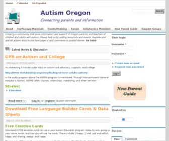 Autismoregon.org(Autism Oregon) Screenshot