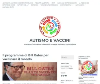 Autismovaccini.org(Strumento d'informazione indipendente a cura del Movimento Contro Autismo) Screenshot