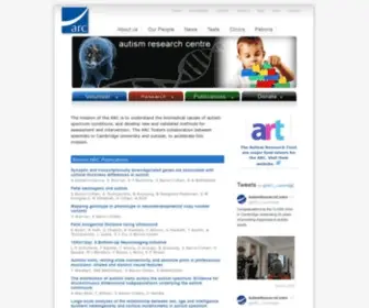 Autismresearchcentre.com(Autism research centre) Screenshot