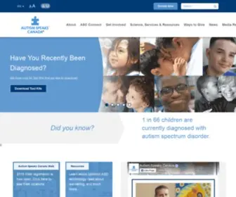 Autismspeaks.ca(Autism Speaks Canada) Screenshot