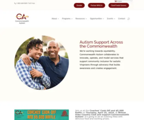 Autismva.org(Commonwealth Autism) Screenshot