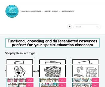Autismworktasks.com(Work Tasks for Special Education and Autism Classroms) Screenshot