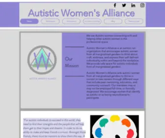 Autisticwomensalliance.com(Autistic Women's Alliance) Screenshot