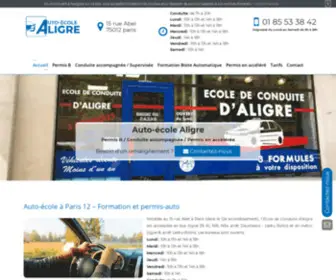 Auto-Ecole-Aligre-Paris.fr(Formation et permis) Screenshot