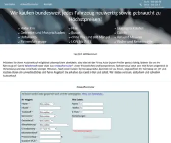 Auto-Export-Mueller.de(Autoankauf) Screenshot