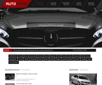 Auto-Mane.com(Naslovna stranica) Screenshot