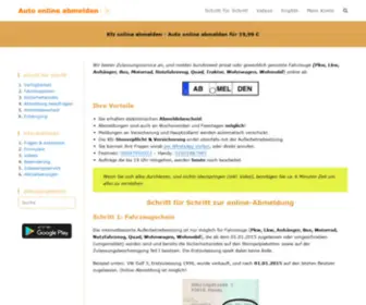 Auto-Online-Abmelden.de(Auto online abmelden) Screenshot